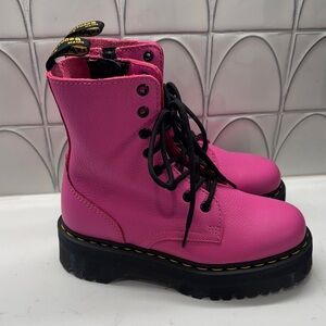 Dr. Martens Pink Combat Boots